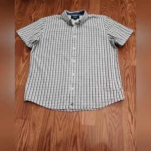 Cody‎ james short sleeve button-up shirt lg plaid print
